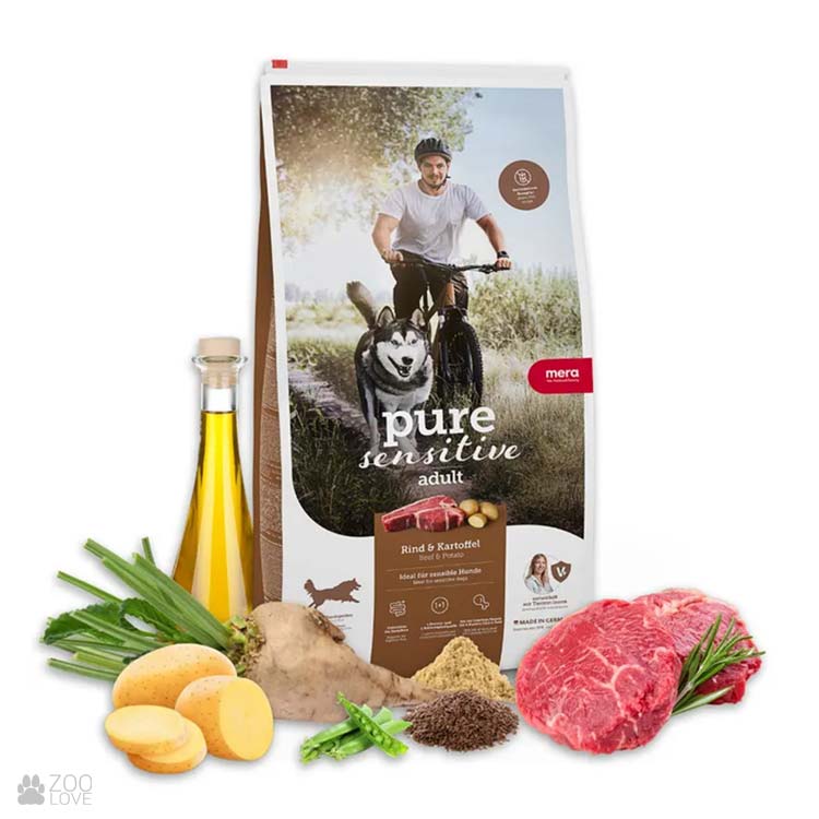 Купить корм MERA Pure Sensitive fresh meat Rind & Kartoffel для